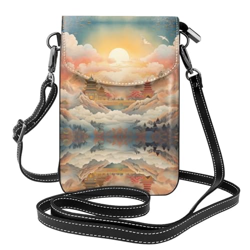 JKDGOJ City Sunrise Prints Crossbody Bag Handytasche Damen Kleine Geldbörse Ein praktisches Geschenk geeignet zum Ausgehen, Trainieren und Einkaufen von JKDGOJ