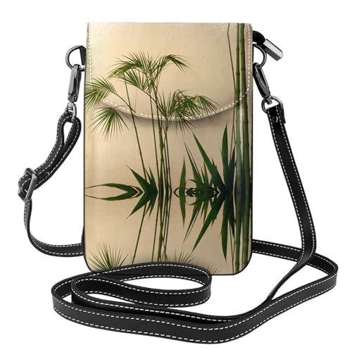 JKDGOJ Clump Of Bamboo Prints Crossbody-Tasche, Handytasche, kleine Damenbrieftasche, ein praktisches Geschenk zum Ausgehen, Trainieren und Einkaufen von JKDGOJ