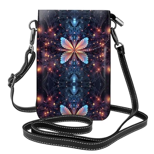 JKDGOJ Cyclic Flowers Prints Crossbody-Tasche, Handytasche, kleine Damengeldbörse, ein praktisches Geschenk zum Ausgehen, Trainieren und Einkaufen von JKDGOJ
