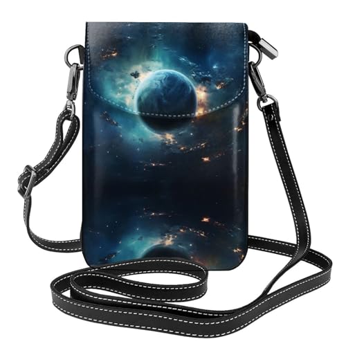 JKDGOJ Deep Blue Planet Prints Crossbody Bag Handytasche Damen Kleine Geldbörse Ein praktisches Geschenk geeignet zum Ausgehen, Trainieren und Einkaufen von JKDGOJ