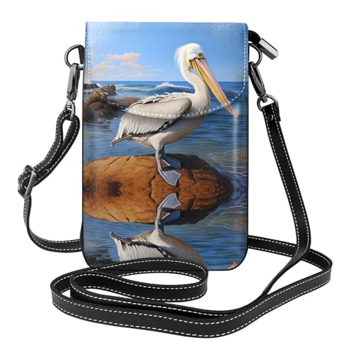 JKDGOJ Die Mighty Pelican Prints Crossbody Tasche, Handytasche, Damen kleine Geldbörse, ein praktisches Geschenk geeignet zum Ausgehen, Trainieren und Einkaufen von JKDGOJ