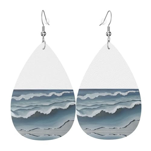 JKDGOJ Die endlosen Wassertropfen-Anhänger und Leder-Ohrringe sind geeignet als Feiertags-Geburtstagsgeschenk für Frauen von JKDGOJ