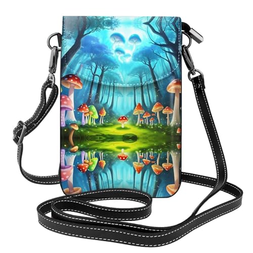 JKDGOJ Glowing Mushroom Prints Crossbody Bag Mobile Phone Bag Women Small Wallet A Practical Gift Suitable for going out, exercising, and shopping von JKDGOJ