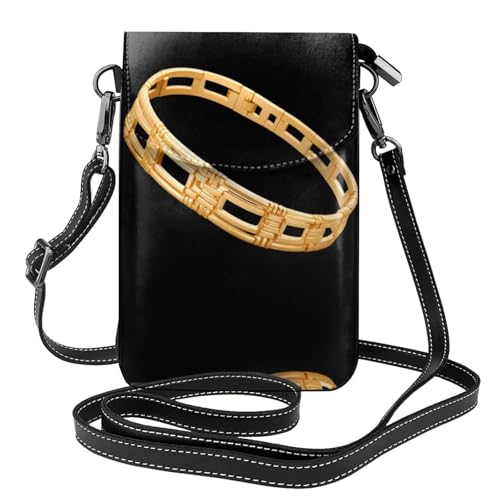 JKDGOJ Golden Contiguous Circle Prints Crossbody Bag Handytasche Damen Kleine Geldbörse Ein praktisches Geschenk geeignet zum Ausgehen, Trainieren und Einkaufen von JKDGOJ