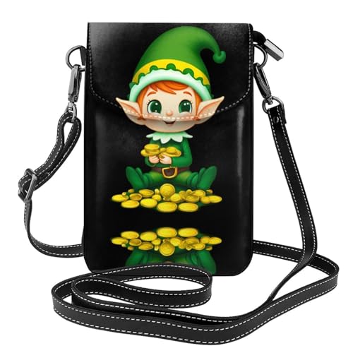 JKDGOJ Goldmünzen Green Elf Prints Crossbody Bag Handytasche Damen Kleine Geldbörse Ein praktisches Geschenk geeignet zum Ausgehen, Trainieren und Einkaufen von JKDGOJ