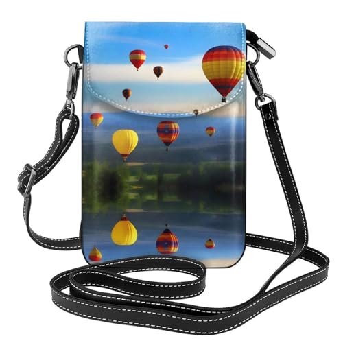 JKDGOJ Hot Air Balloon In The Sky Prints Crossbody Bag Handytasche Damen Kleine Geldbörse Ein praktisches Geschenk geeignet zum Ausgehen, Trainieren und Einkaufen von JKDGOJ