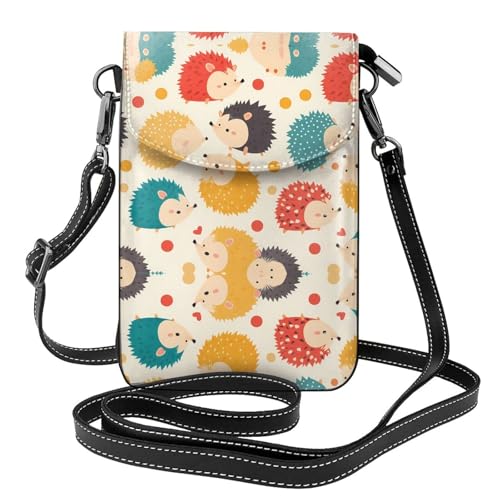 JKDGOJ Igel Polkadot Prints Crossbody Bag Handytasche Damen Kleine Geldbörse Ein praktisches Geschenk geeignet zum Ausgehen, Trainieren und Einkaufen von JKDGOJ
