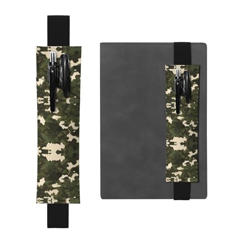 JKDGOJ Leder-Stifthalter, Lesezeichen, Armee-Camouflage-Bild für Hardcover-Tagebücher, Tagebücher, Planer, verstellbarer Riemen JKDGOJ Leder-Stifthalter, Lesezeichen, Armee-Camouflage-Bild für Hardcover-Tagebücher, Tagebücher, Planer, verstellbarer Riemen von JKDGOJ