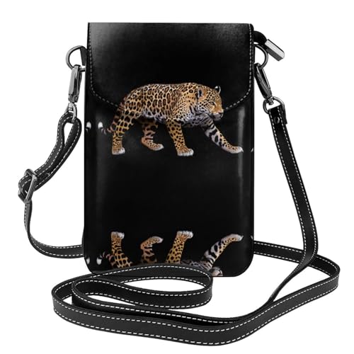 JKDGOJ Leopard Ready to Pounce Prints Crossbody Bag Handytasche Damen kleine Geldbörse ein praktisches Geschenk geeignet zum Ausgehen, Trainieren und Einkaufen von JKDGOJ