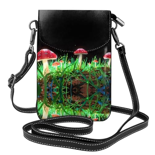 JKDGOJ Luminous Mushrooms Prints Crossbody Bag Mobile Phone Bag Women Small Wallet A Practical Gift Suitable for going out, exercising, and shopping von JKDGOJ