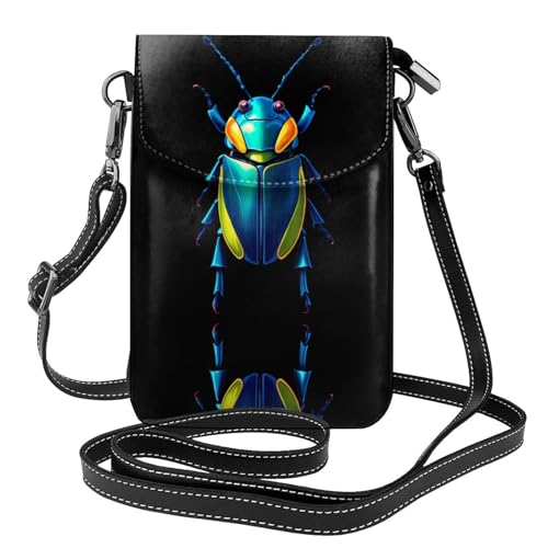 JKDGOJ Metallic Beetle Prints Crossbody Bag Handytasche Damen Kleine Geldbörse Ein praktisches Geschenk geeignet zum Ausgehen, Trainieren und Einkaufen von JKDGOJ