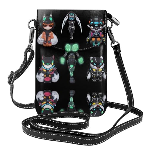 JKDGOJ Neon Cyber Prints Crossbody Bag Handytasche Damen Kleine Geldbörse Ein praktisches Geschenk geeignet zum Ausgehen, Trainieren und Einkaufen von JKDGOJ