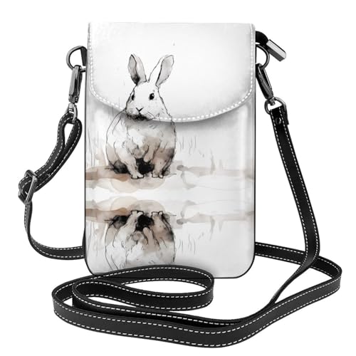 JKDGOJ Niedliche Bunny Prints Crossbody Tasche, Handytasche, kleine Geldbörse für Damen, ein praktisches Geschenk geeignet zum Ausgehen, Trainieren und Einkaufen von JKDGOJ