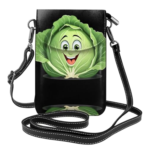 JKDGOJ Niedliche runde Kohldruck-Crossbody-Tasche, Handytasche, kleine Damengeldbörse, ein praktisches Geschenk zum Ausgehen, Trainieren und Einkaufen von JKDGOJ