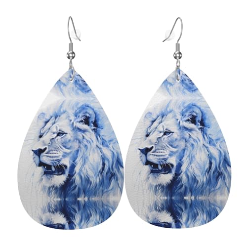 JKDGOJ Ohrringe mit Wassertropfen-Anhänger und Leder-Ohrringe, geeignet als Feiertags-Geburtstagsgeschenk für Frauen von JKDGOJ