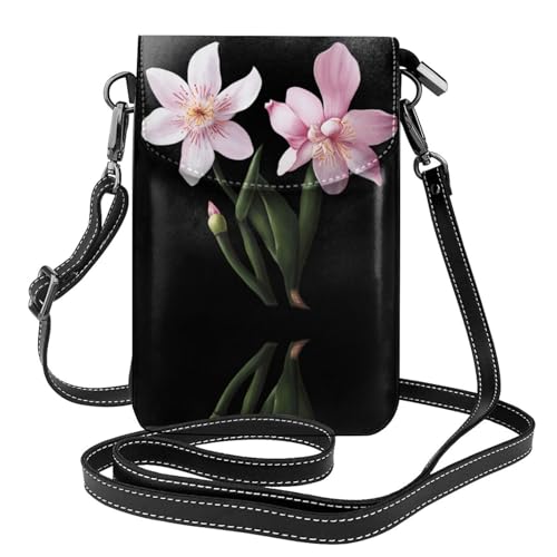 JKDGOJ Pink Lily Prints Crossbody Bag Handytasche Damen Kleine Geldbörse Ein praktisches Geschenk geeignet zum Ausgehen, Trainieren und Einkaufen von JKDGOJ