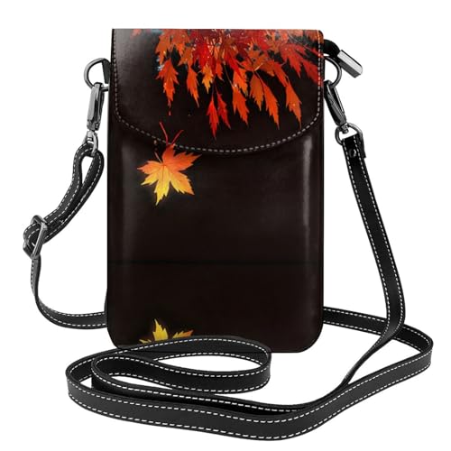 JKDGOJ Pixelated Maple Prints Crossbody Bag Handytasche Damen Kleine Geldbörse Ein praktisches Geschenk geeignet zum Ausgehen, Trainieren und Einkaufen von JKDGOJ