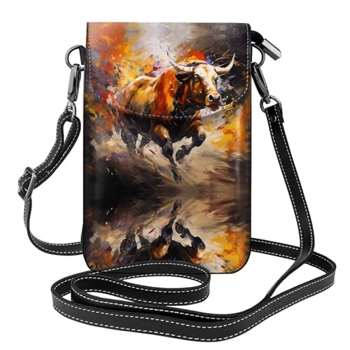 JKDGOJ Running Cow Prints Crossbody Tasche, Handytasche, kleine Damengeldbörse, ein praktisches Geschenk geeignet zum Ausgehen, Trainieren und Einkaufen von JKDGOJ