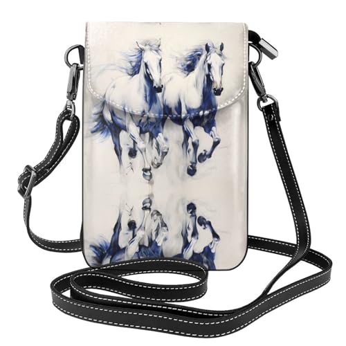 JKDGOJ Running Horse Prints Crossbody Tasche, Handytasche, kleine Damengeldbörse, ein praktisches Geschenk geeignet zum Ausgehen, Trainieren und Einkaufen von JKDGOJ