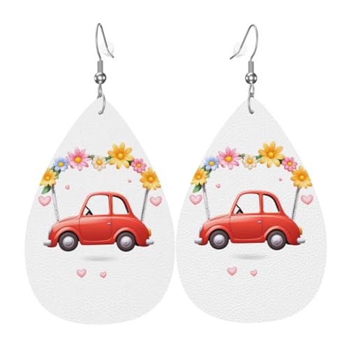 JKDGOJ Schöne Ohrringe mit Wassertropfen-Anhänger und Leder-Ohrringe, geeignet als Feiertagsgeschenk für Frauen von JKDGOJ