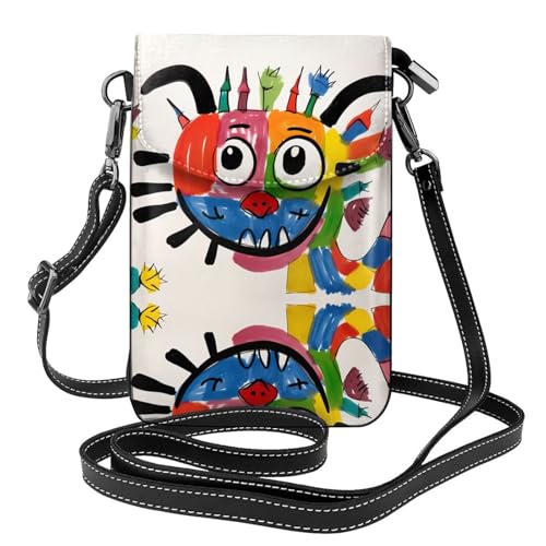 JKDGOJ Scribble a Smiley Face Prints Crossbody Bag Handytasche Damen Kleine Geldbörse Ein praktisches Geschenk geeignet zum Ausgehen, Trainieren und Einkaufen von JKDGOJ