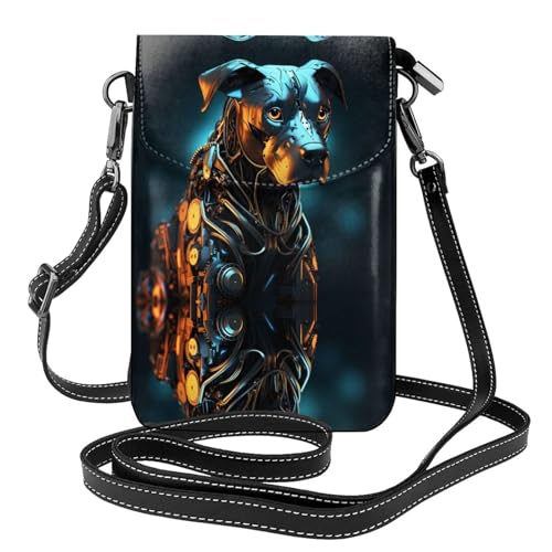 JKDGOJ Sitting Metal Dog Prints Crossbody Bag Handytasche Damen Kleine Geldbörse Ein praktisches Geschenk geeignet zum Ausgehen, Trainieren und Einkaufen von JKDGOJ