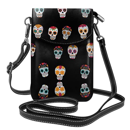 JKDGOJ Skeleton Gang Prints Crossbody Tasche, Handytasche, kleine Damengeldbörse, ein praktisches Geschenk geeignet zum Ausgehen, Trainieren und Einkaufen von JKDGOJ