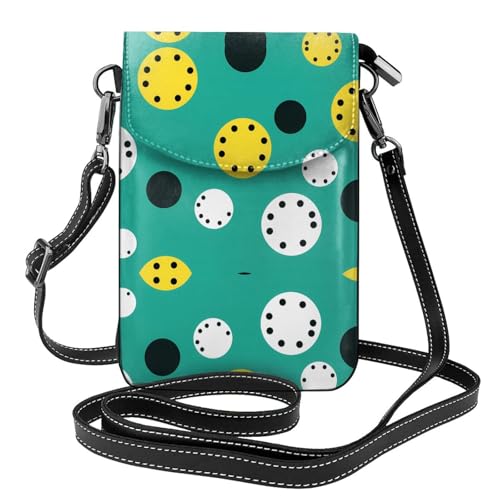 JKDGOJ Spotted Circle Prints Crossbody-Tasche, Handytasche, kleine Damengeldbörse, ein praktisches Geschenk zum Ausgehen, Trainieren und Einkaufen von JKDGOJ