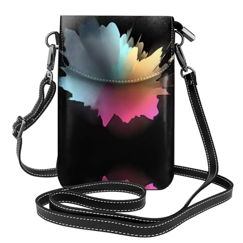 JKDGOJ Spritzwasser in ein Gemälde druckt Crossbody-Tasche, Handytasche, kleine Damengeldbörse, ein praktisches Geschenk zum Ausgehen, Trainieren und Einkaufen von JKDGOJ
