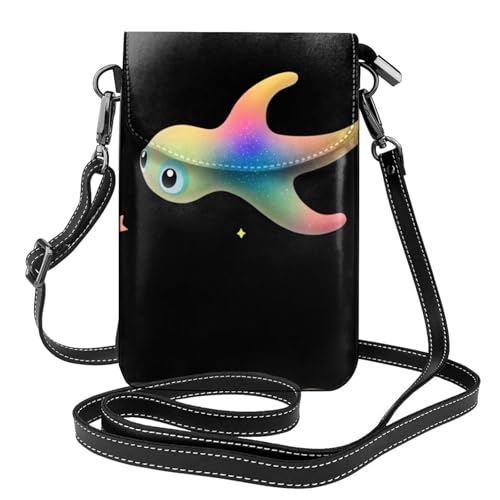 JKDGOJ Starry Sky Big Eyed Fish Prints Crossbody Bag Handytasche Damen Kleine Geldbörse Ein praktisches Geschenk geeignet zum Ausgehen, Trainieren und Einkaufen von JKDGOJ