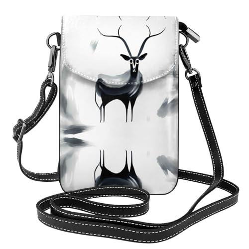 JKDGOJ Strange Antilope Prints Crossbody Bag Handytasche Damen Kleine Geldbörse Ein praktisches Geschenk geeignet zum Ausgehen, Trainieren und Einkaufen von JKDGOJ
