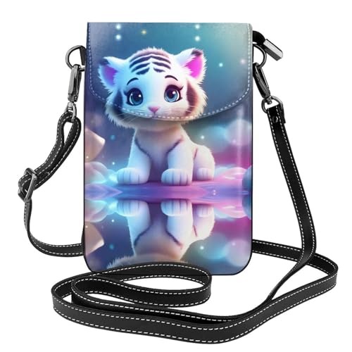 JKDGOJ Süße Tiger Prints Crossbody Tasche, Handytasche, kleine Geldbörse für Damen, ein praktisches Geschenk geeignet zum Ausgehen, Trainieren und Einkaufen von JKDGOJ