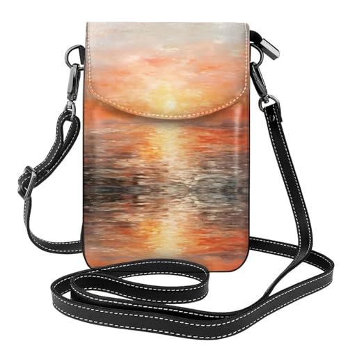 JKDGOJ Sunset in Oil Prints Crossbody-Tasche, Handytasche, kleine Damenbrieftasche, ein praktisches Geschenk zum Ausgehen, Trainieren und Einkaufen von JKDGOJ