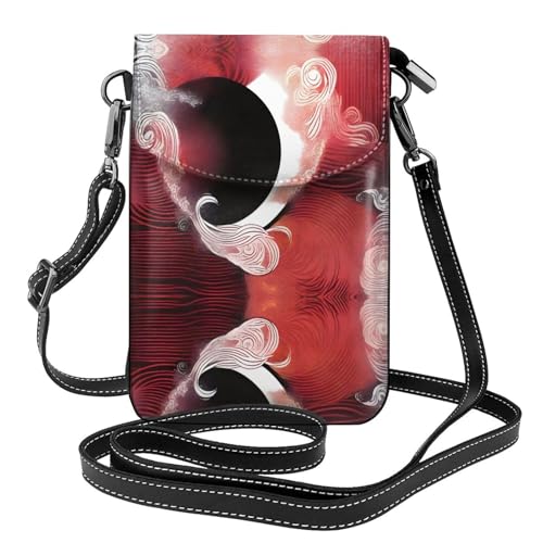 JKDGOJ Tai Chi Abstrakte Muster Drucke Crossbody Tasche Handytasche Damen Kleine Geldbörse Ein praktisches Geschenk geeignet zum Ausgehen, Trainieren und Einkaufen von JKDGOJ