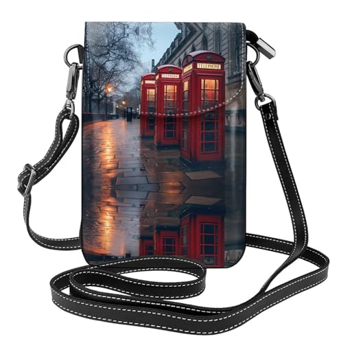 JKDGOJ Telefonzellen Prints Crossbody Tasche, Handytasche, kleine Damengeldbörse, ein praktisches Geschenk geeignet zum Ausgehen, Trainieren und Einkaufen von JKDGOJ