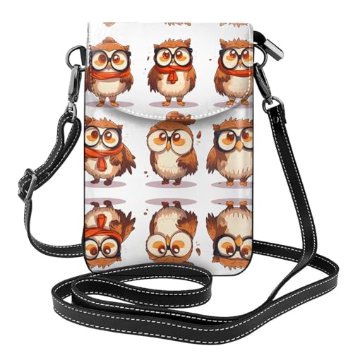 JKDGOJ The Learned Owl Prints Crossbody Bag Mobile Phone Bag Women Small Wallet A Practical Gift Suitable for going out, exercising, and shopping von JKDGOJ