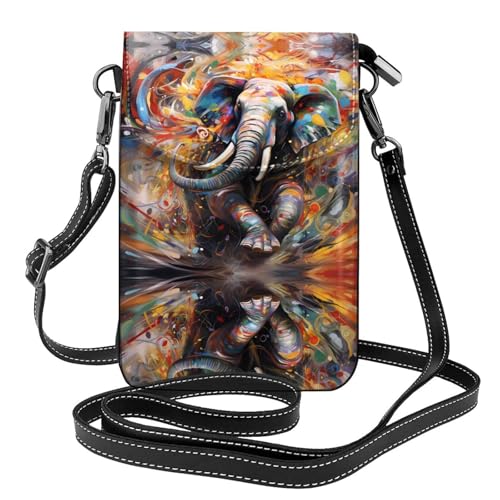 JKDGOJ Umhängetasche mit Elefantenmotiv, Handytasche, kleine Geldbörse, ein praktisches Geschenk zum Ausgehen, Trainieren und Einkaufen von JKDGOJ