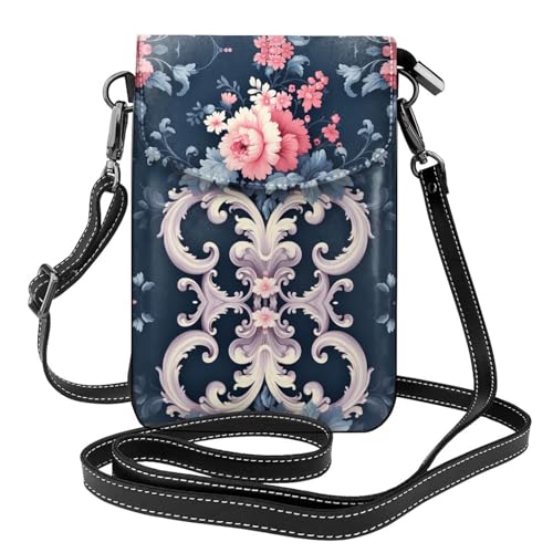 JKDGOJ Umhängetasche mit buntem Blumenmuster, Handytasche, kleine Damen-Geldbörse, ein praktisches Geschenk zum Ausgehen, Trainieren und Einkaufen von JKDGOJ