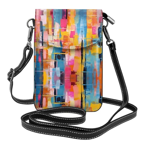 JKDGOJ Umhängetasche mit bunten Drucken, Handytasche, kleine Damen-Geldbörse, ein praktisches Geschenk zum Ausgehen, Trainieren und Einkaufen von JKDGOJ