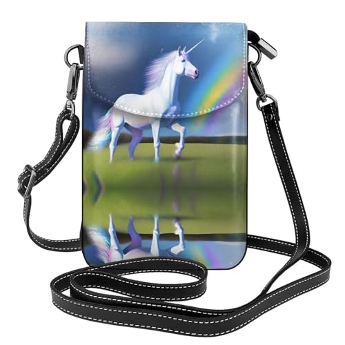 JKDGOJ Unicorn Prints Crossbody Tasche, Handytasche, Damen kleine Geldbörse, ein praktisches Geschenk geeignet zum Ausgehen, Trainieren und Einkaufen von JKDGOJ