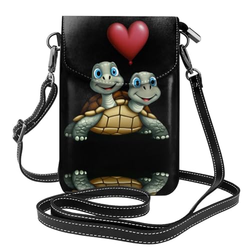 JKDGOJ Verspielte zweiköpfige Schildkröten-Print-Crossbody-Tasche, Handytasche, kleine Damengeldbörse, ein praktisches Geschenk zum Ausgehen, Trainieren und Einkaufen von JKDGOJ