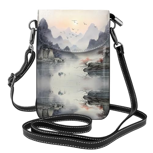 JKDGOJ fig. Bezaubernde Landschaft Prints Crossbody Tasche, Handytasche, kleine Damengeldbörse, ein praktisches Geschenk zum Ausgehen, Trainieren und Einkaufen von JKDGOJ