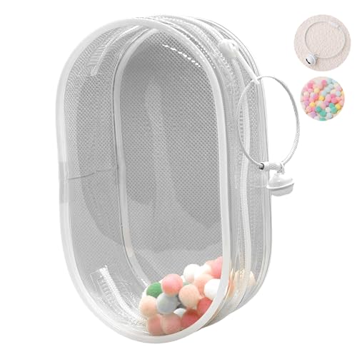 JKGOO Transparente Taschen für Puppen, kann innerhalb und außerhalb der Tasche installiert werden, kann mit niedlichen Puppen gefüllt werden (groß), Weiss/opulenter Garten, Large, Geeignet für von JKGOO