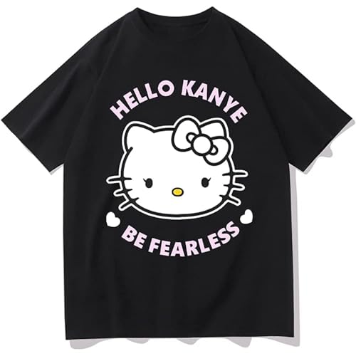 Hello Kanye T-Shirt Streetwear Men Cotton Vinta Tops Tees Fearless Short Sleeve Tshirt West T Shirt Black M Hello Kanye T-Shirt Streetwear Men Cotton Vinta Tops Tees Fearless Short Sleeve Tshirt West T Shirt Black M von JKHGFD