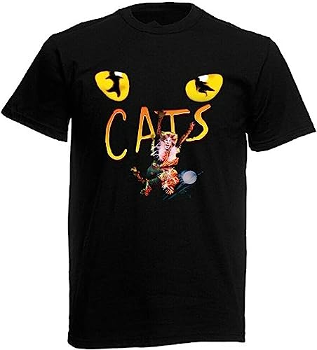 JIANJU Cats Cat Broadway Street Musical Men's Black T-Shirt Black JIANJU Cats Cat Broadway Street Musical Men's Black T-Shirt Black von JKHGFD