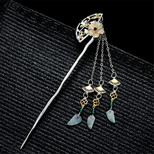 Fächerförmiger Stab Haarschmuck Damen Hochzeit Chinesische Haarnadel Kristall Blume Quaste Step Shake Silber 925 Sterling Silber Fächerförmiger Stab Haarschmuck Damen Hochzeit Chinesische Haarnadel Kristall Blume Quaste Step Shake Silber 925 Sterling Silber von JKHJFZSA