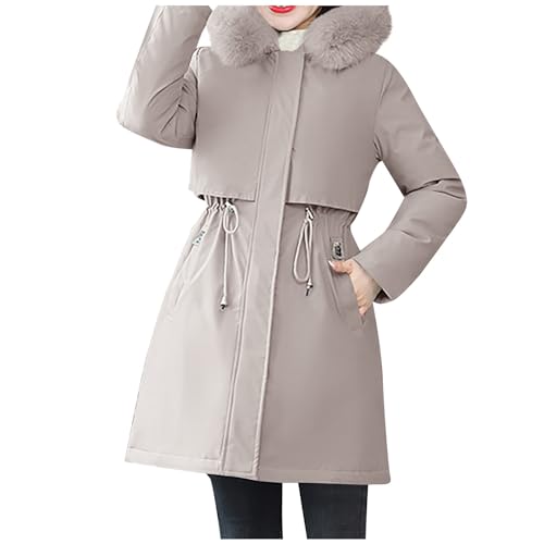 JKJFJKA Wintermantel Mädchen Winterjacken Für Damen Damen Mantel Winter Jacke Mit Reißverschluss Winterjacken Herbstjacken Für Damen Lange Mäntel Für Damen Plus Größe Jacke Kurzjacke Für Damen von JKJFJKA