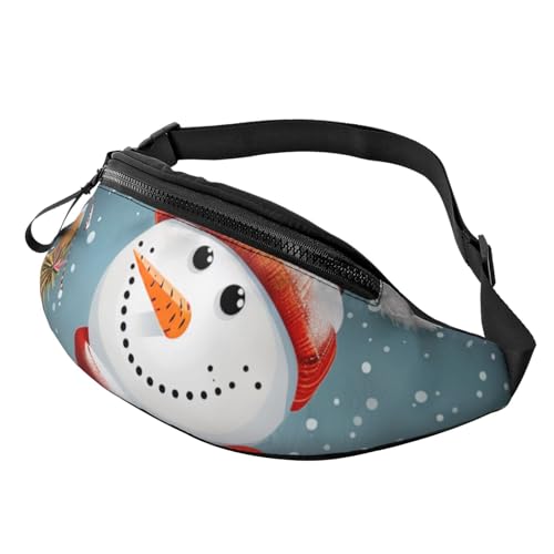 Bedruckte Hüfttasche mit Kopfhöreranschluss, personalisierbar, Bauchtasche, Uni, Laufen, Wandern, Crossbody-Tasche für Männer und Frauen, Schwarz , Einheitsgröße von JKLQWC