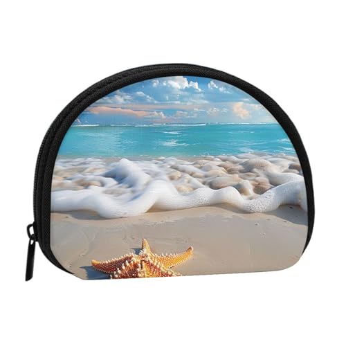 Bedruckte Münzgeldbörse für Damen, niedlich, klein, Kleingeldbörse, Mini-Münzgeldbörse, Beutel mit Reißverschluss, Schwarz , Einheitsgröße, Münztasche von JKLQWC