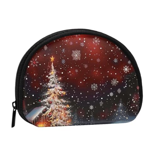 Bedruckte Münzgeldbörse für Damen, niedlich, klein, Kleingeldbörse mit Reißverschluss, Schwarz , Einheitsgröße, Münztasche von JKLQWC